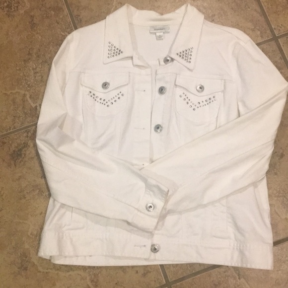 dress barn white denim jacket